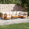 vidaXL Salon de jardin avec coussins 6 pcs bois d'acacia solide