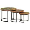 vidaXL Tables gigognes 3 pcs bois massif de r&eacute;cup&eacute;ration