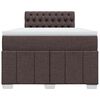 vidaXL Sommier &agrave; lattes de lit et matelas marron fonc&eacute; 120x190cm tissu