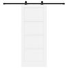 vidaXL Porte coulissante Blanc et Noir 83 x 202 cm Pin massif