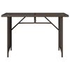 vidaXL Table de jardin avec dessus en verre marron 110x68x70 cm rotin