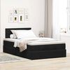 vidaXL Cadre de lit ottoman avec matelas noir 120x200 cm velours