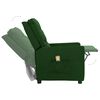vidaXL Fauteuil de massage Vert fonc&eacute; Tissu