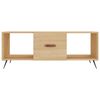 vidaXL Table basse ch&ecirc;ne sonoma 102x50x40 cm bois d'ing&eacute;nierie