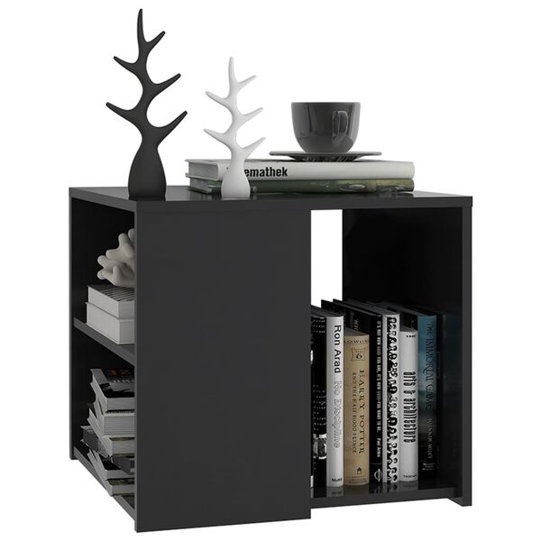 vidaXL Table d'appoint Gris 50x50x45 cm Agglom&eacute;r&eacute;