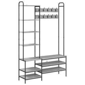 vidaXL Portemanteau avec banc &agrave; chaussures Sonoma gris