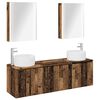 vidaXL Ensemble d'armoire de salle de bain 5 pcs Bois ancien