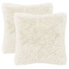 vidaXL Coussin avec oreiller HEERLEN 2 pi&egrave;ces Blanc Fleece PV