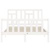vidaXL Cadre de lit sans matelas blanc bois de pin massif