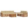 vidaXL Ensemble de canap&eacute;s d'ext&eacute;rieur 6 pc Naturel et Beige