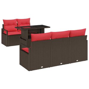 vidaXL Ensemble de canap&eacute; de jardin 6 pc 5-Nombre de places