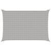 vidaXL Voile d'ombre 4 x 7 m HDPE Rectangulaire Gris clair et blanc