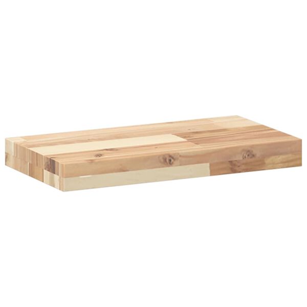 vidaXL &Eacute;tag&egrave;res flottantes 3 pcs 60x20x4 cm acacia massif non trait&eacute;