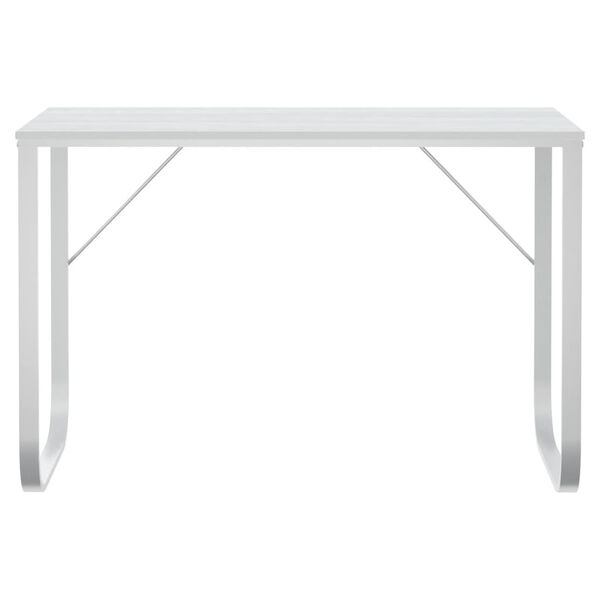 vidaXL Bureau d'ordinateur Blanc 110x60x73 cm Aggloméré