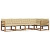 vidaXL Ensemble de canap&eacute;s d'ext&eacute;rieur 5 pc Naturel et Beige