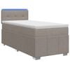 vidaXL Lit boxspring avec matelas Taupe 100 x 200 cm Tissu