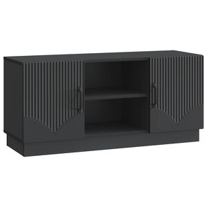 vidaXL Meuble TV Noir 102 x 34,5 x 47 cm Bois d'ing&eacute;nierie