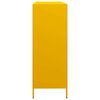 vidaXL Buffet jaune moutarde 135x39x103,5 cm acier lamin&eacute; &agrave; froid