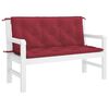 vidaXL Coussin de banc de jardin rouge bordeaux tissu oxford