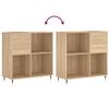 vidaXL Armoire à disques chêne sonoma 84,5x38x89 cm bois d'ingénierie