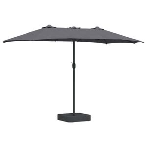 vidaXL Parasol de jardin Anthracite 385 x 209 x 244 cm Polyester