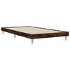 vidaXL Cadre de lit sans matelas ch&ecirc;ne fum&eacute; 90x190cm bois d'ing&eacute;nierie