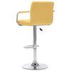 vidaXL Chaises de bar lot de 2 jaune tissu