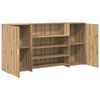 vidaXL Bureau r&eacute;ception ch&ecirc;ne artisanal 200x50x103,5cm bois ing&eacute;nierie