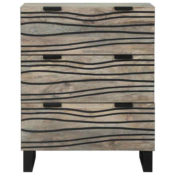 vidaXL Buffet Blanc 60 x 33.5 x 75 cm Bois de manguier massif