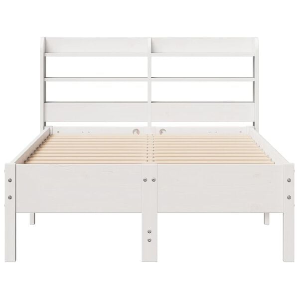 vidaXL Cadre de lit sans matelas blanc 120x200 cm bois de pin massif