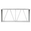 vidaXL Abri de stockage de bois Acier galvanisé 330x84x152 cm Gris