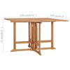 vidaXL Table &agrave; manger pliable de jardin 120x120x75 cm Bois de teck