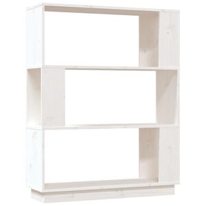 vidaXL Biblioth&egrave;que/S&eacute;parateur de pi&egrave;ce Blanc 80x25x101 cm Pin massif