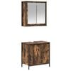 vidaXL Ensemble de meubles de salle de bain 2 pcs en bois d'ing&eacute;nierie ch&ecirc;ne fum&eacute;