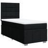 vidaXL Sommier &agrave; lattes de lit et matelas Noir 80x200 cm Tissu