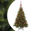 vidaXL Sapin de No&euml;l artificiel avec boules 150 cm 150 LED Blanc chaud