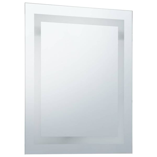 vidaXL Miroir à LED pour salle de bains et capteur tactile 50x60 cm
