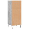 vidaXL Buffet gris béton 34,5x32,5x90 cm bois d'ingénierie