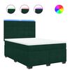vidaXL Sommier &agrave; lattes de lit et matelas Vert fonc&eacute; 140x200cm Velours