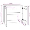 vidaXL Buffet HAMAR Blanc 85x35x80 cm Bois massif de pin