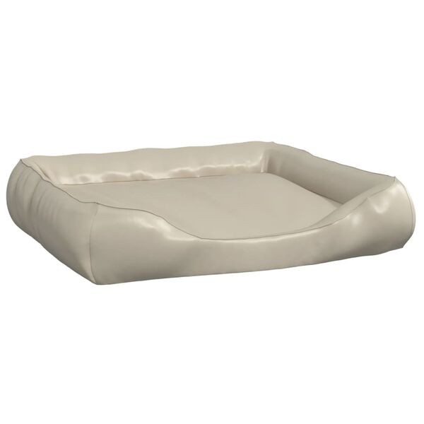 vidaXL Lit pour chien Beige 105x80x25 cm Similicuir