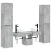 vidaXL Ensemble de mobilier de salle de bain 5 pc Gris b&eacute;ton