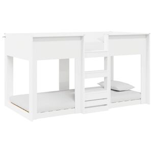 vidaXL Lit Superpos&eacute; pour Enfants Blanc 90 x 200 cm Bois d'ing&eacute;nierie