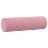 vidaXL Coussins d&eacute;coratifs lot de 2 Rose &Oslash;15x50 cm Velours