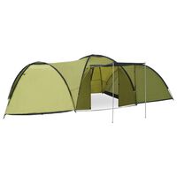 vidaXL Tente igloo de camping 650x240x190 cm 8 personnes Vert