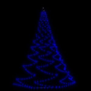 vidaXL Arbre mural avec crochet m&eacute;tallique 720 LED Bleu 5 m Int/Ext