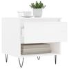 vidaXL Tables basses 2 pcs blanc brillant 50x46x50cm bois d'ing&eacute;nierie