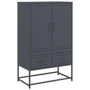 vidaXL Buffet haut anthracite 68x39x111,5 cm acier