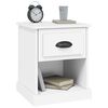 vidaXL Tables de chevet 2 pcs blanc 39x39x47,5 cm bois d'ing&eacute;nierie