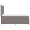 vidaXL Sommier &agrave; lattes de lit avec matelas Taupe 90x190 cm Tissu